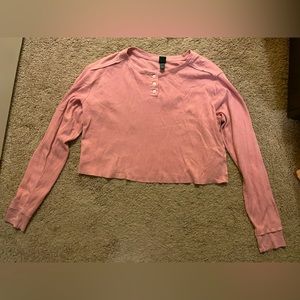 Long sleeve crop top